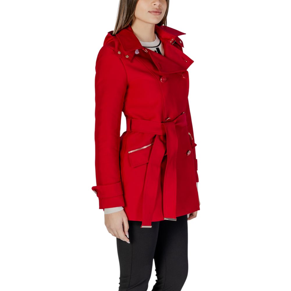 Red Polyester Jackets & Coat