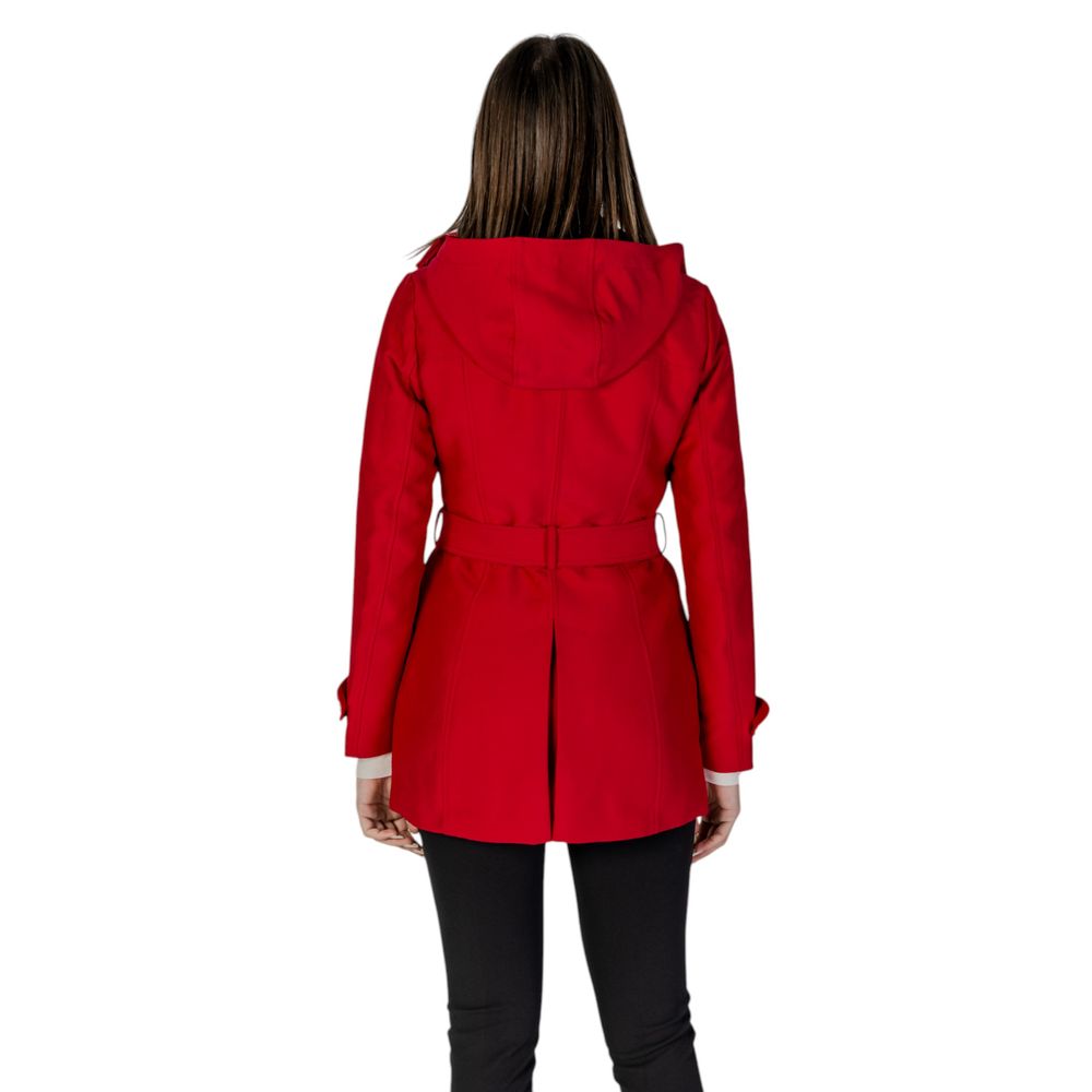 Red Polyester Jackets & Coat