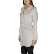 Cream Polyester Jackets & Coat