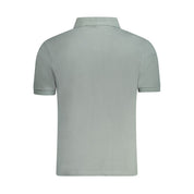 Green Cotton Men Polo Shirt