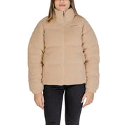 Beige Nylon Jackets & Coat