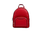 Jaycee Mini XS Leather Zip Pocket Backpack Red