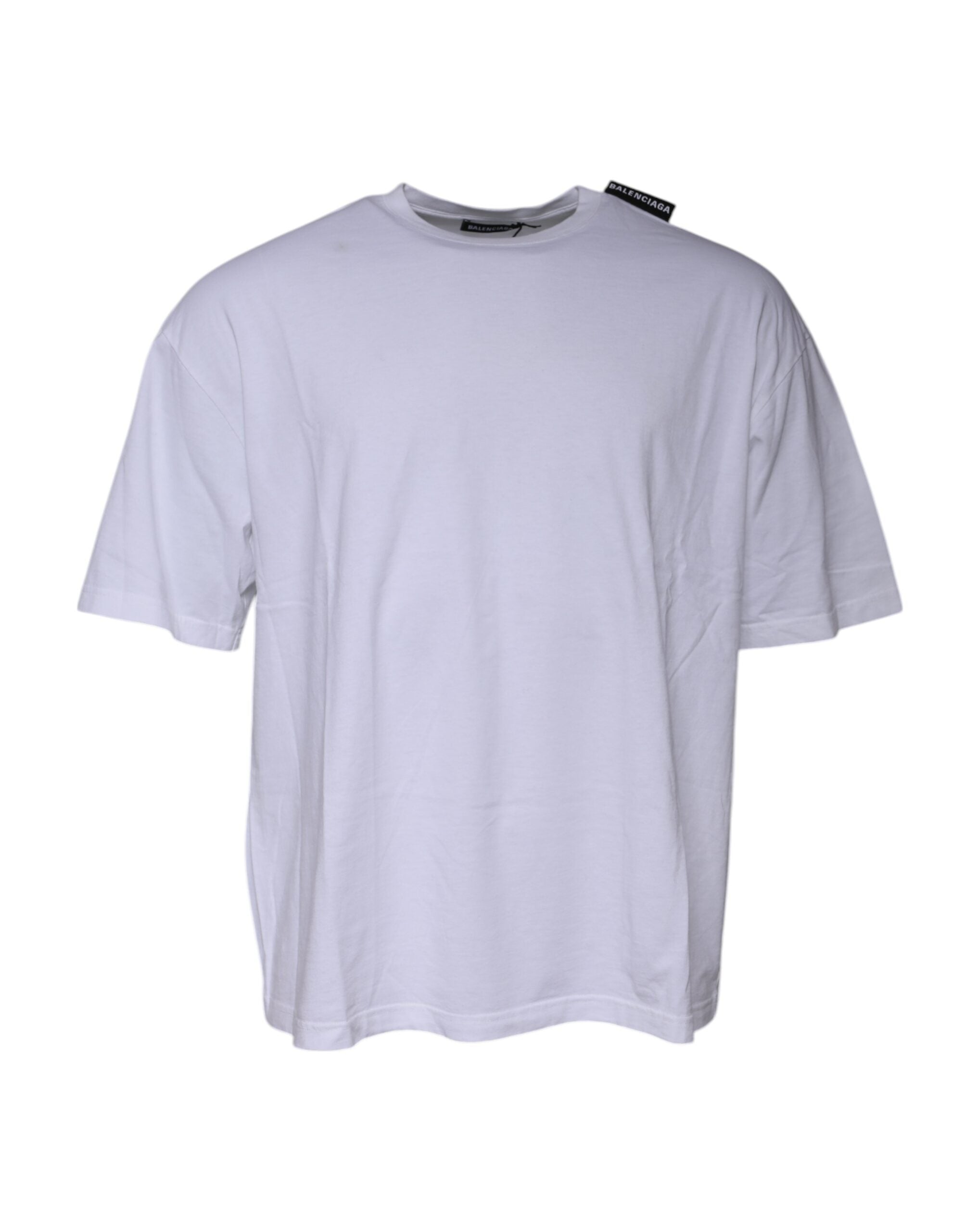 White Logo Cotton Jersey Crew Neck Short Sleeves T-shirt