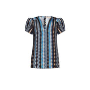 Turquoise Polyester Blouse