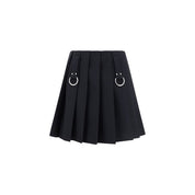 Wool pleated Miniskirt