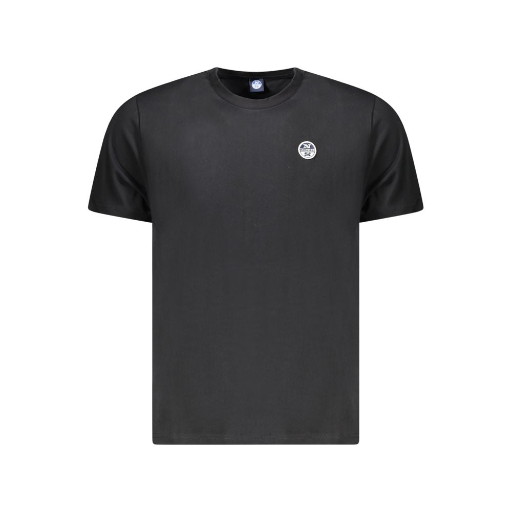 Black Cotton Men T-Shirt