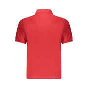 Red Cotton Men Polo Shirt