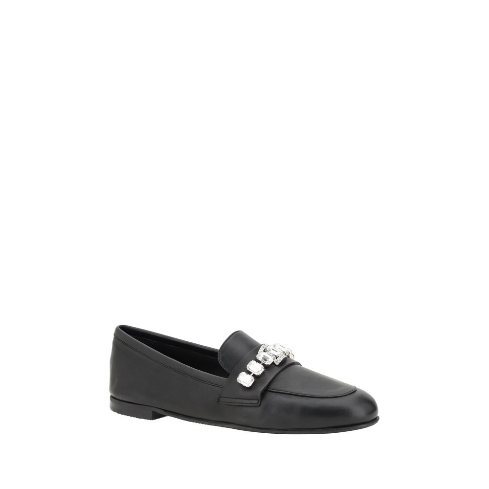 Loafers with sparkling embellishments