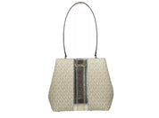Medium Pratt Bucket Shoulder Bag Purse Pale Gold/Cream