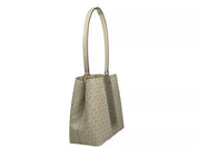 Medium Pratt Bucket Shoulder Bag Purse Pale Gold/Cream