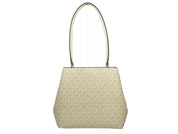 Medium Pratt Bucket Shoulder Bag Purse Pale Gold/Cream