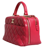 Pink Seal Matelasse Chain CC Lamb Skin Leather Bag