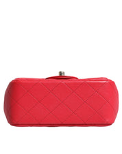Pink Matelasse Chain Shoulder Lambskin Purse Mini