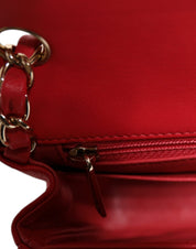Pink Matelasse Chain Shoulder Lambskin Purse Mini