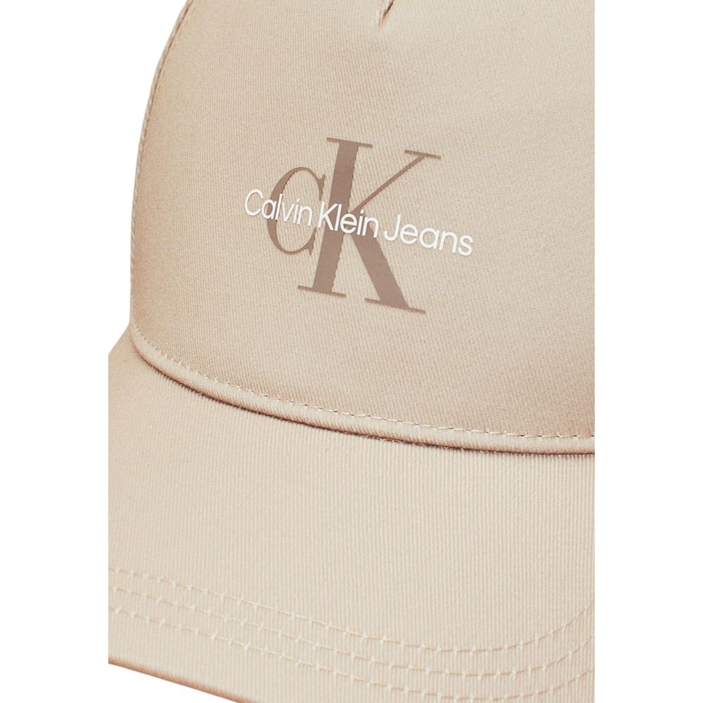 Beige Recycled Polyester Caps Baseball Hat