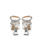 Elegant Silver Leather Platforms