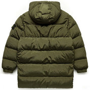 Green Nylon Men Parka