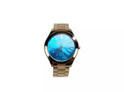 Slim Runway Stainless Steel Watch MK3494 Ocean Blue Gold
