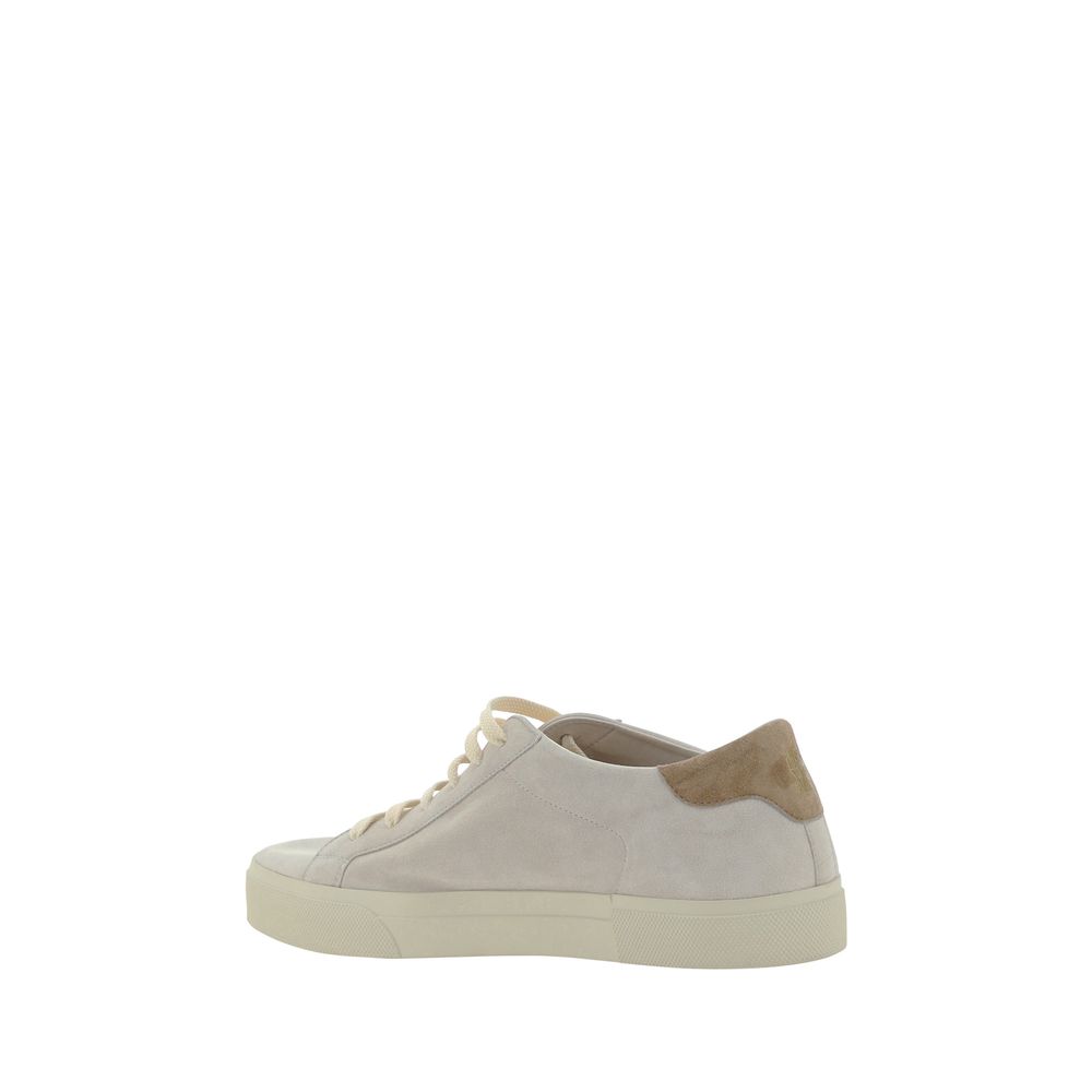 Cream White Leather Sneakers