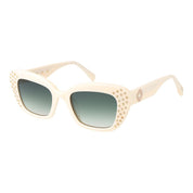 Beige Acetate Sunglasses