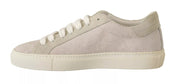 Off White Low Top Lace Up Sneakers Shoes