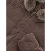 Brown Cotton Jackets & Coat
