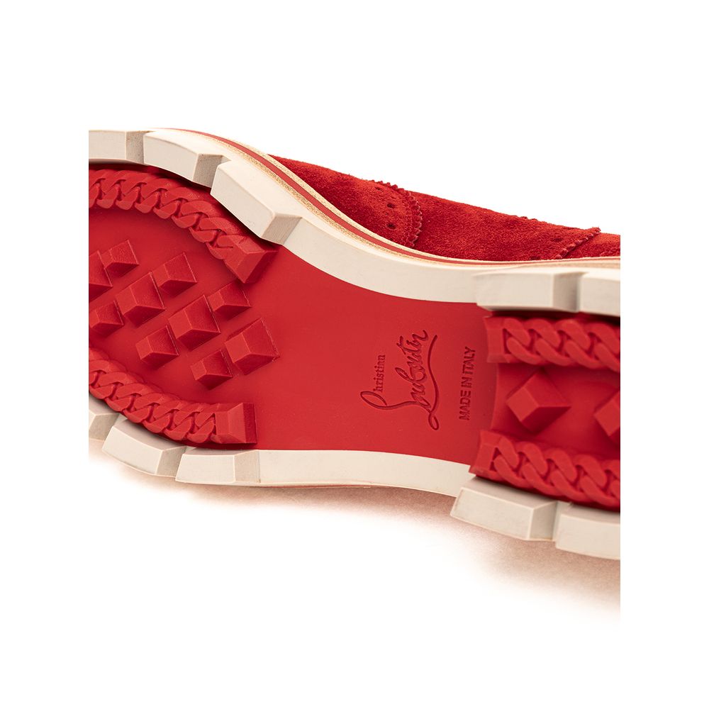 Red Suede Leather Oxfords And Derby