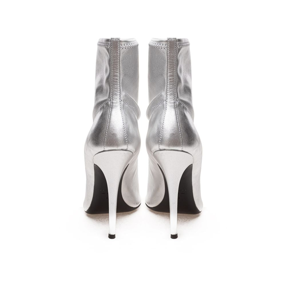 Gray Leather Boot
