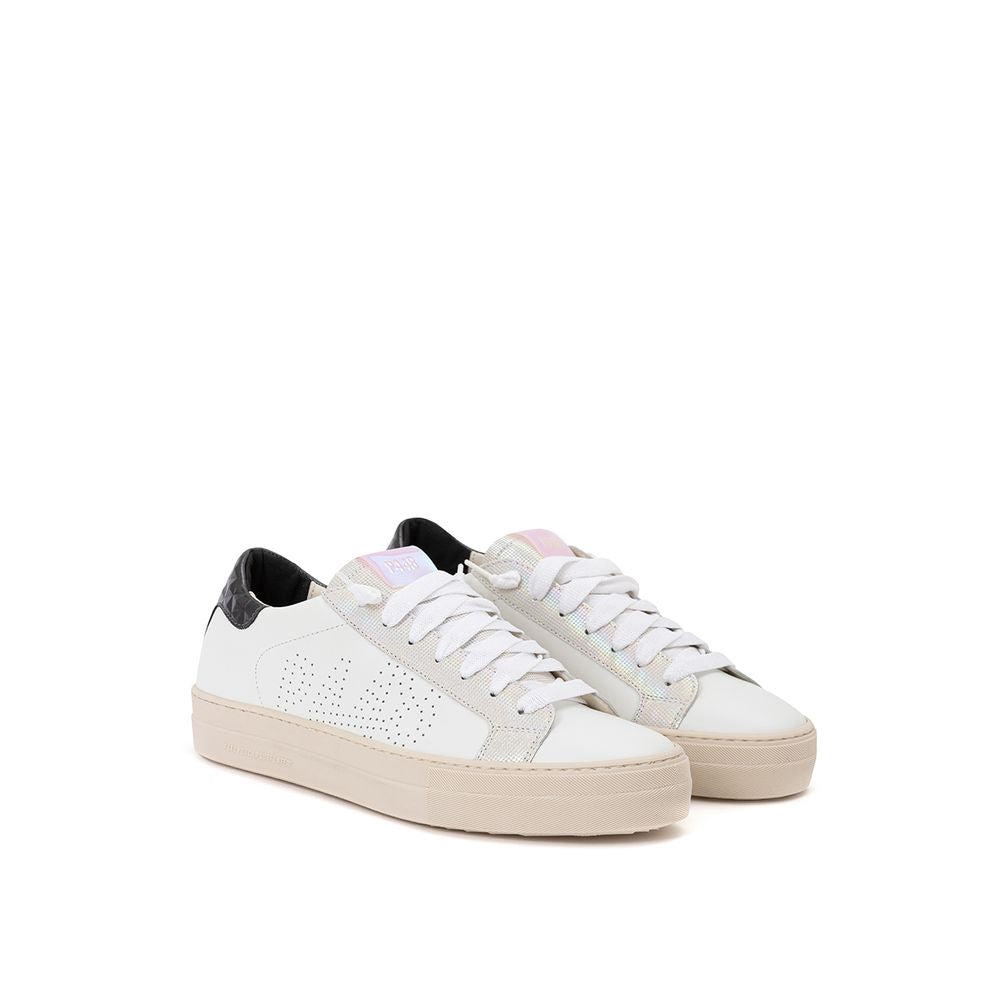 White Leather Athletic Sneakers
