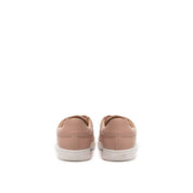Elegant Pink Leather Sneakers