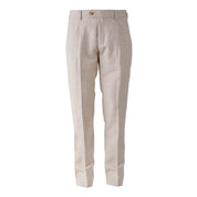 Beige Linen Jeans & Pant