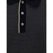 Blue Cotton Polo Shirt