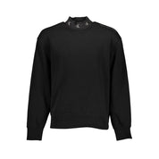 Black Cotton Men Sweater