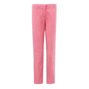 Elegant Cotton Pink Trousers for Sophisticated Style