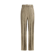 Ruched silk Norman Pants