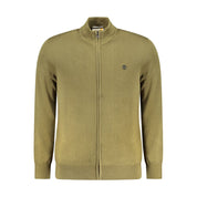 Green Cotton Men Sweater