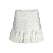 White Cotton Women Skirt