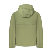 Green Cotton Men Jacket