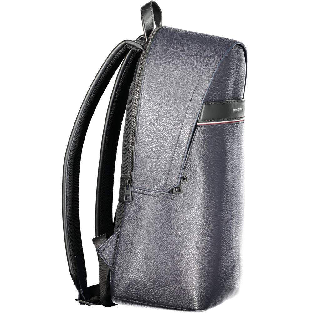 Blue Polyurethane Men's Backpack
