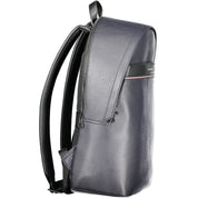 Blue Polyurethane Men's Backpack