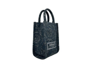 Athena Barocco Mini Top Handle Tote Crossbody Bag Black