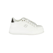 White Synthetic Women Sneaker