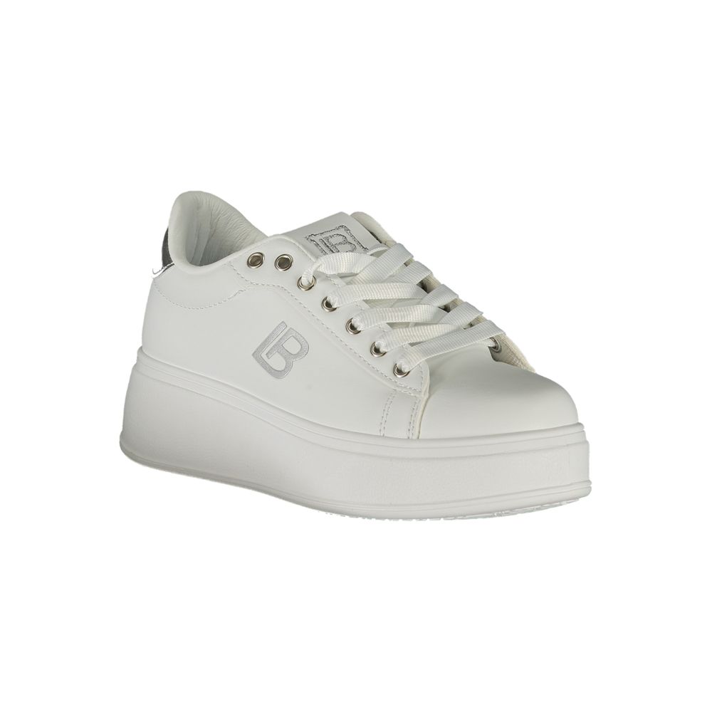 White Synthetic Women Sneaker