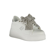 White Synthetic Women Sneaker