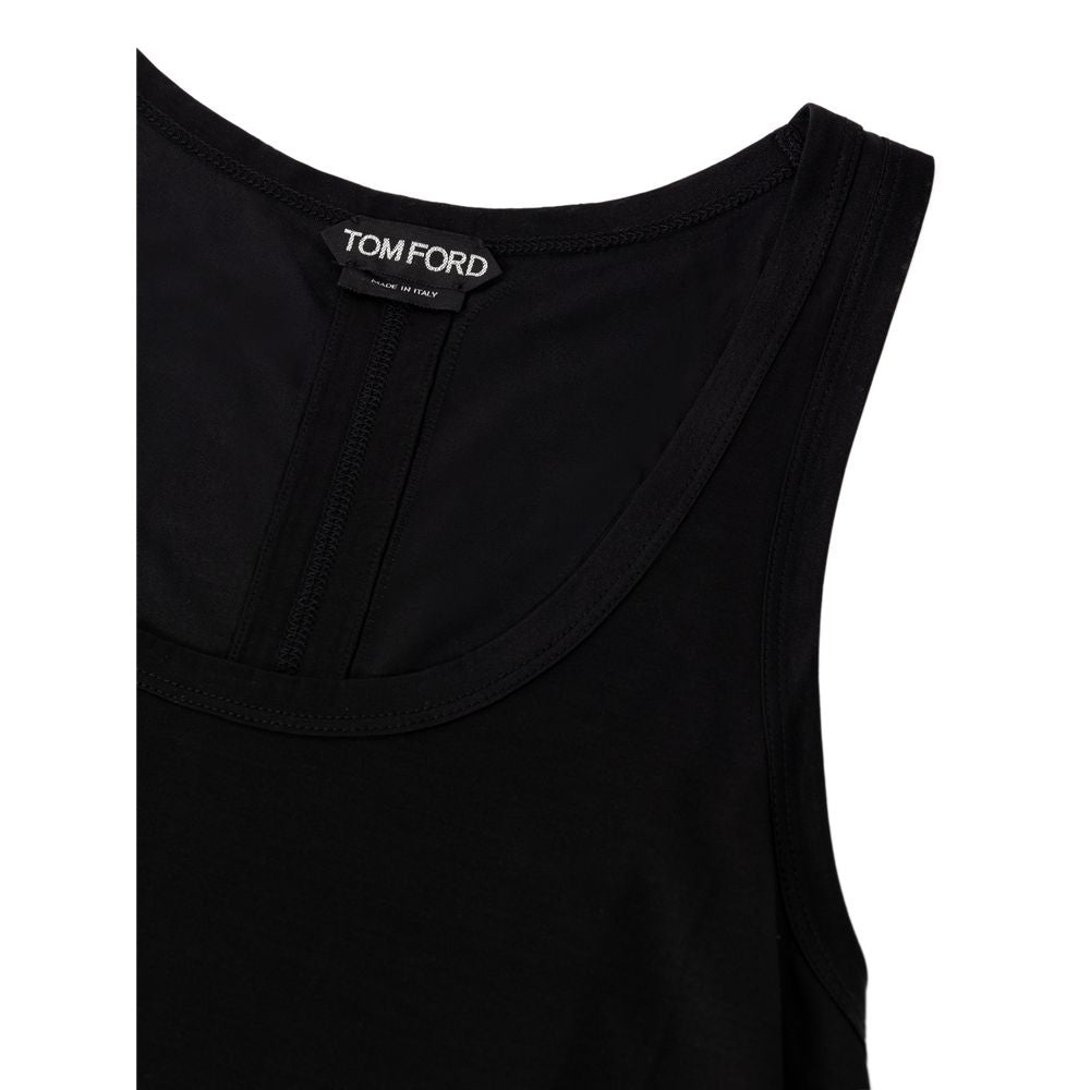 Black Silk Tank Top