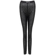 Black Polyester Joggers Workout Pant