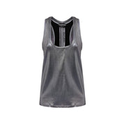 Gray Viscose Tank Tops