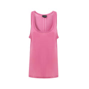 Pink Silk Tank Top