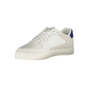 White Polyurethane Men's Sneaker
