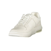 White Polyurethane Men Sneaker